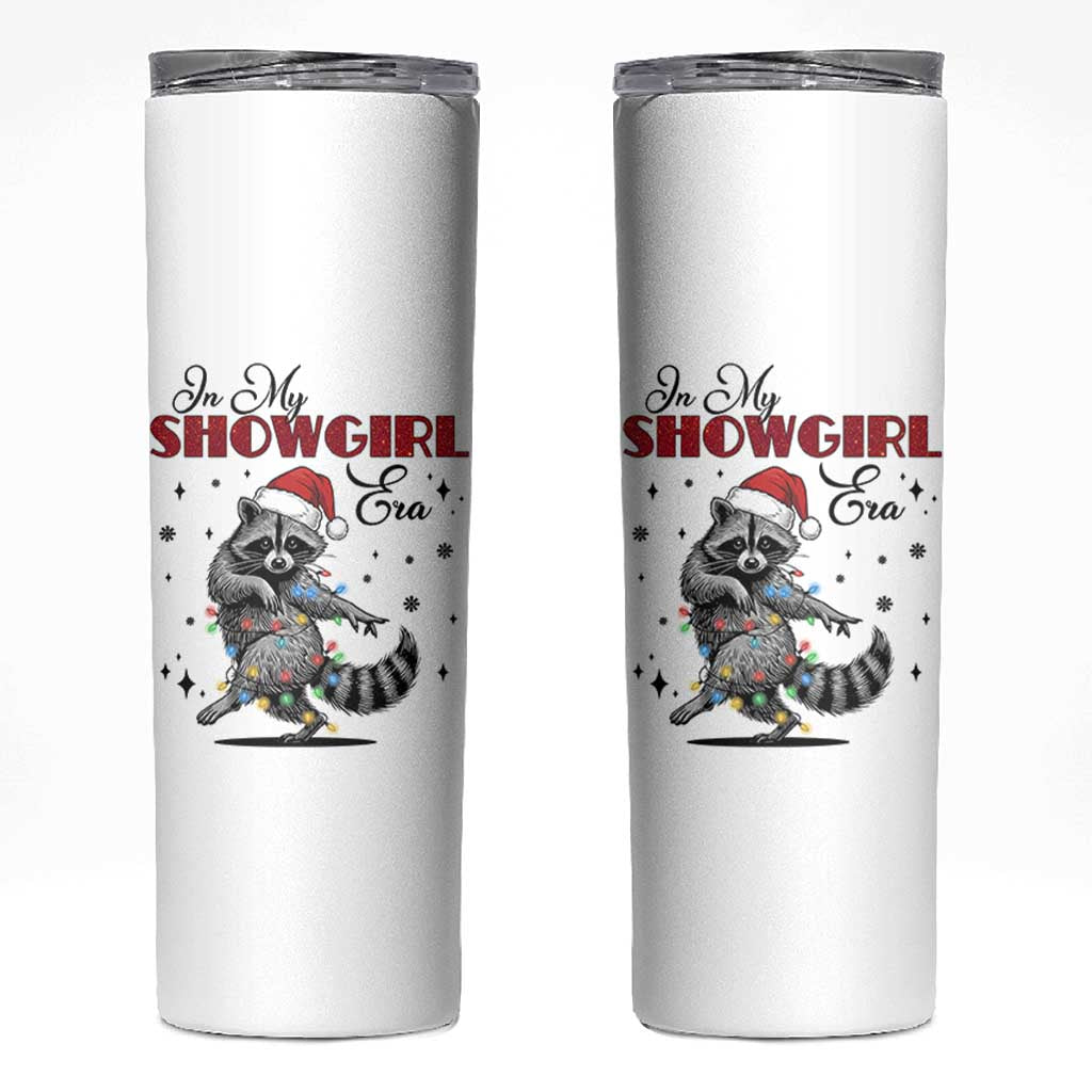 Funny Raccoon Christmas Skinny Tumbler In My Costume Era Xmas - Wonder Print Shop