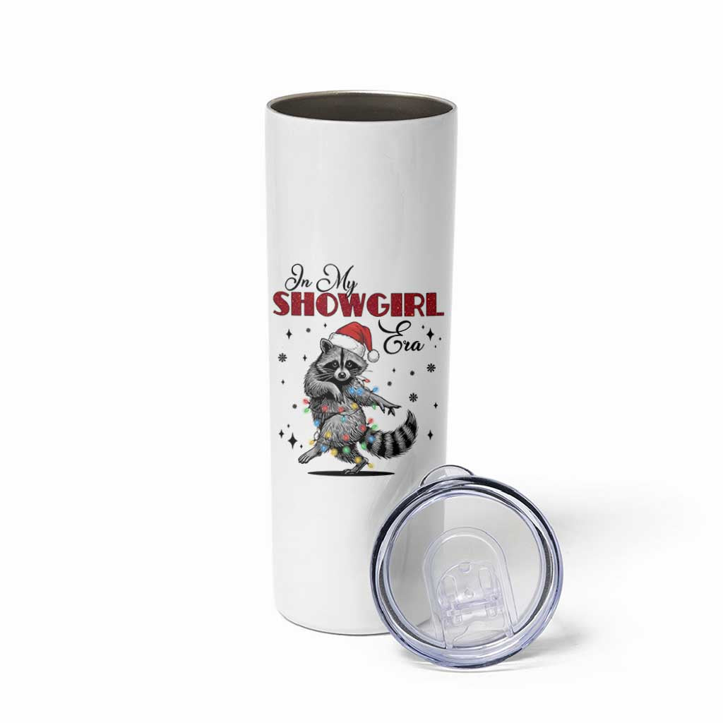 Funny Raccoon Christmas Skinny Tumbler In My Costume Era Xmas - Wonder Print Shop