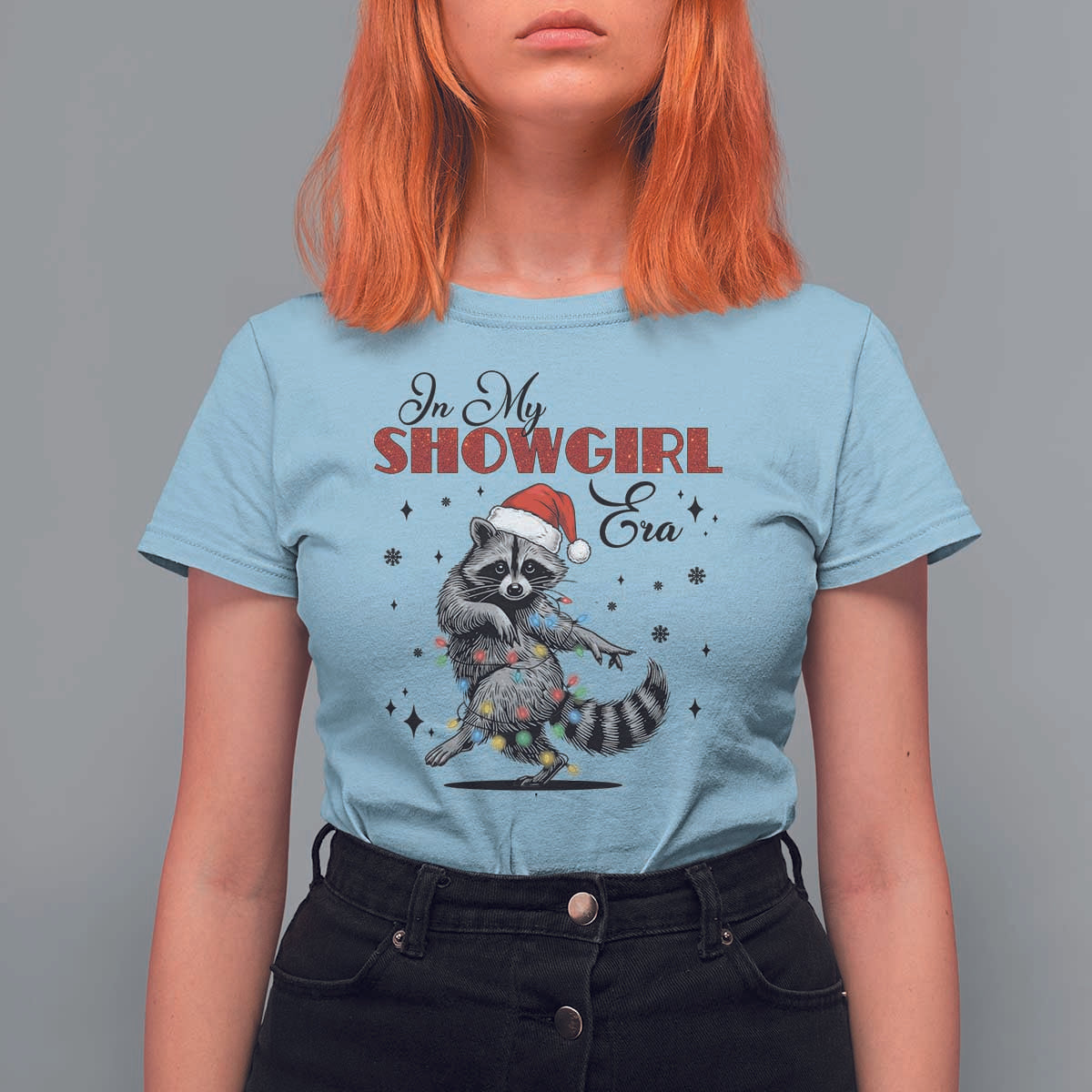 Funny Raccoon Christmas T Shirt For Women In My Costume Era Xmas - Wonder Print Shop