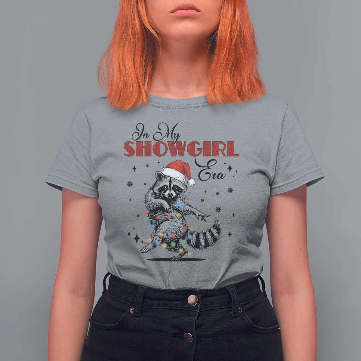 Funny Raccoon Christmas T Shirt For Women In My Costume Era Xmas - Wonder Print Shop