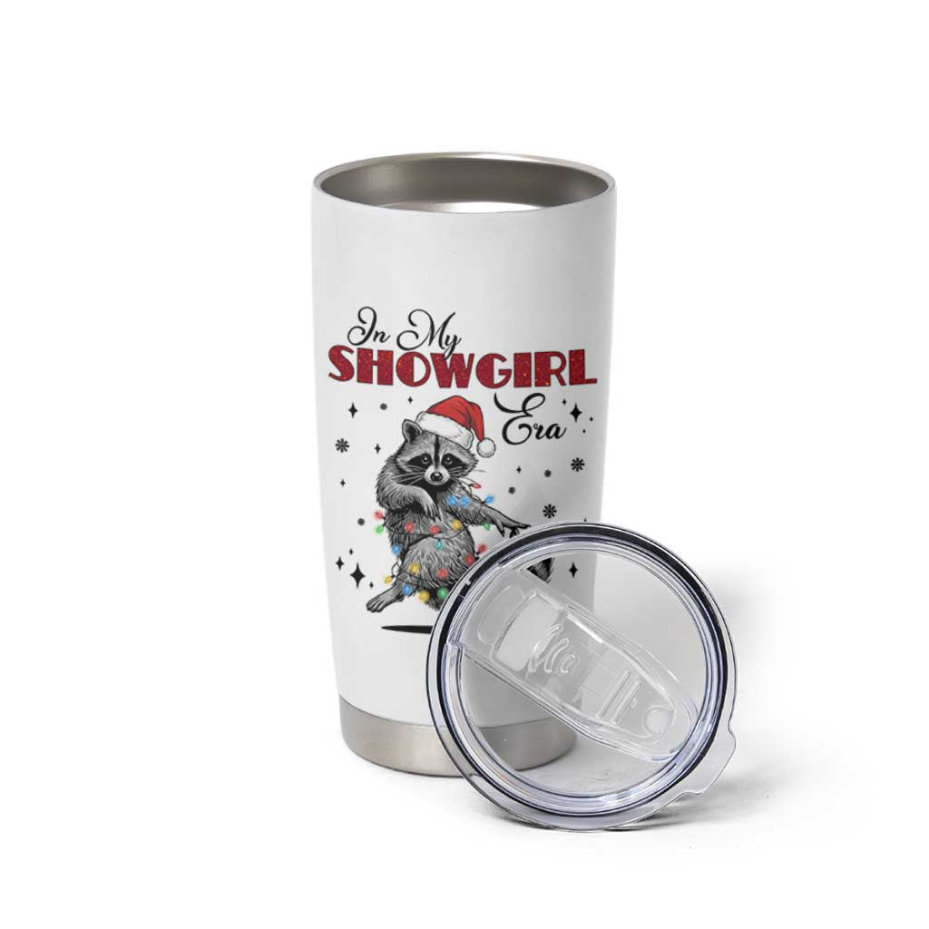 Funny Raccoon Christmas Tumbler Cup In My Costume Era Xmas - Wonder Print Shop