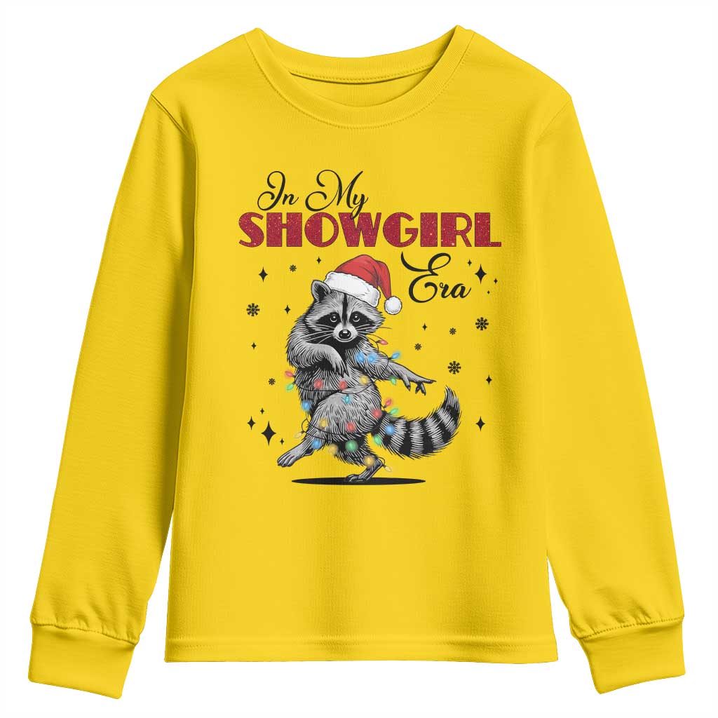 Funny Raccoon Christmas Youth Sweatshirt In My Costume Era Xmas - Wonder Print Shop