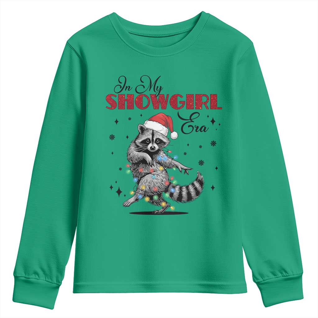Funny Raccoon Christmas Youth Sweatshirt In My Costume Era Xmas - Wonder Print Shop
