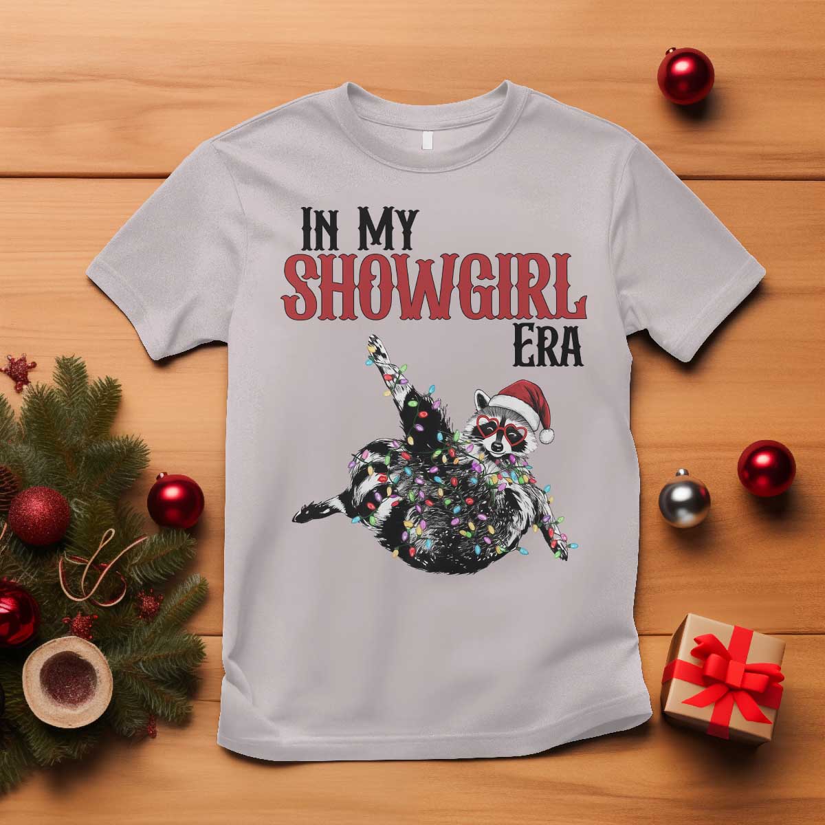 Funny Raccoon Christmas T Shirt In My Costume Era - Wonder Print Shop