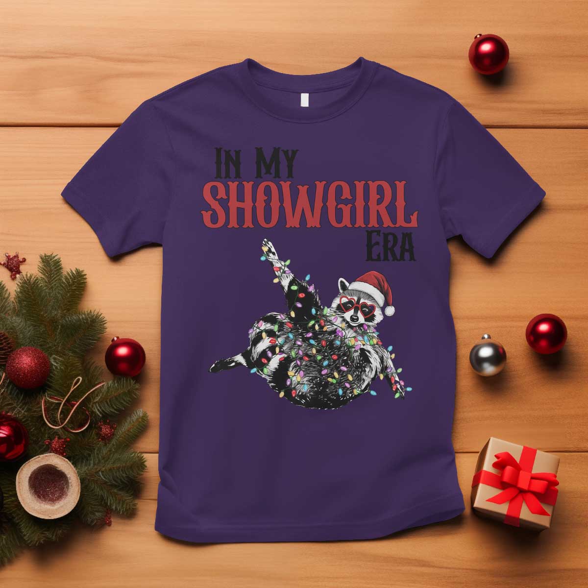 Funny Raccoon Christmas T Shirt In My Costume Era - Wonder Print Shop