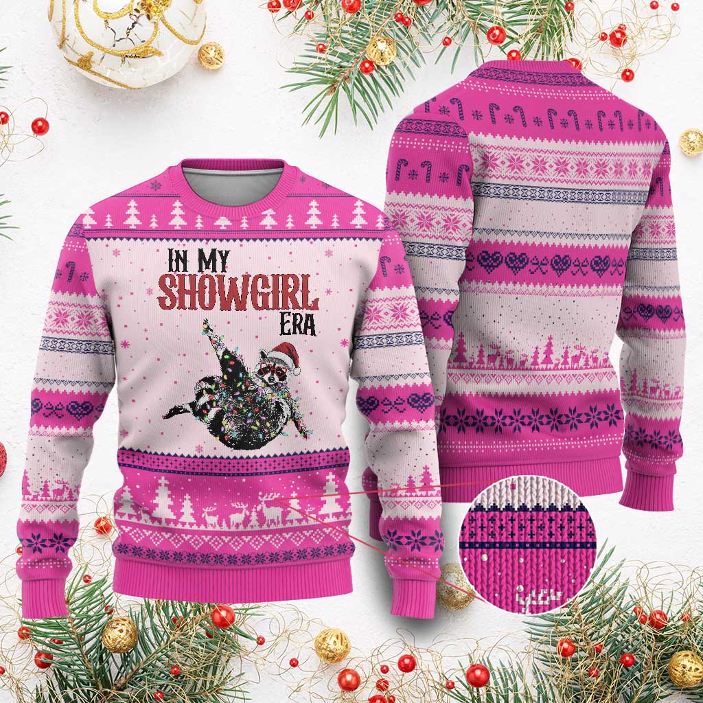 Funny Raccoon Xmas Ugly Christmas Sweater In My Costume Era - Wonder Print Shop