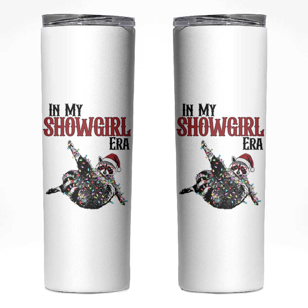 Funny Raccoon Christmas Skinny Tumbler In My Costume Era - Wonder Print Shop