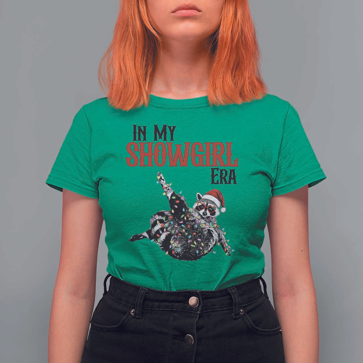 Funny Raccoon Christmas T Shirt For Women In My Costume Era - Wonder Print Shop