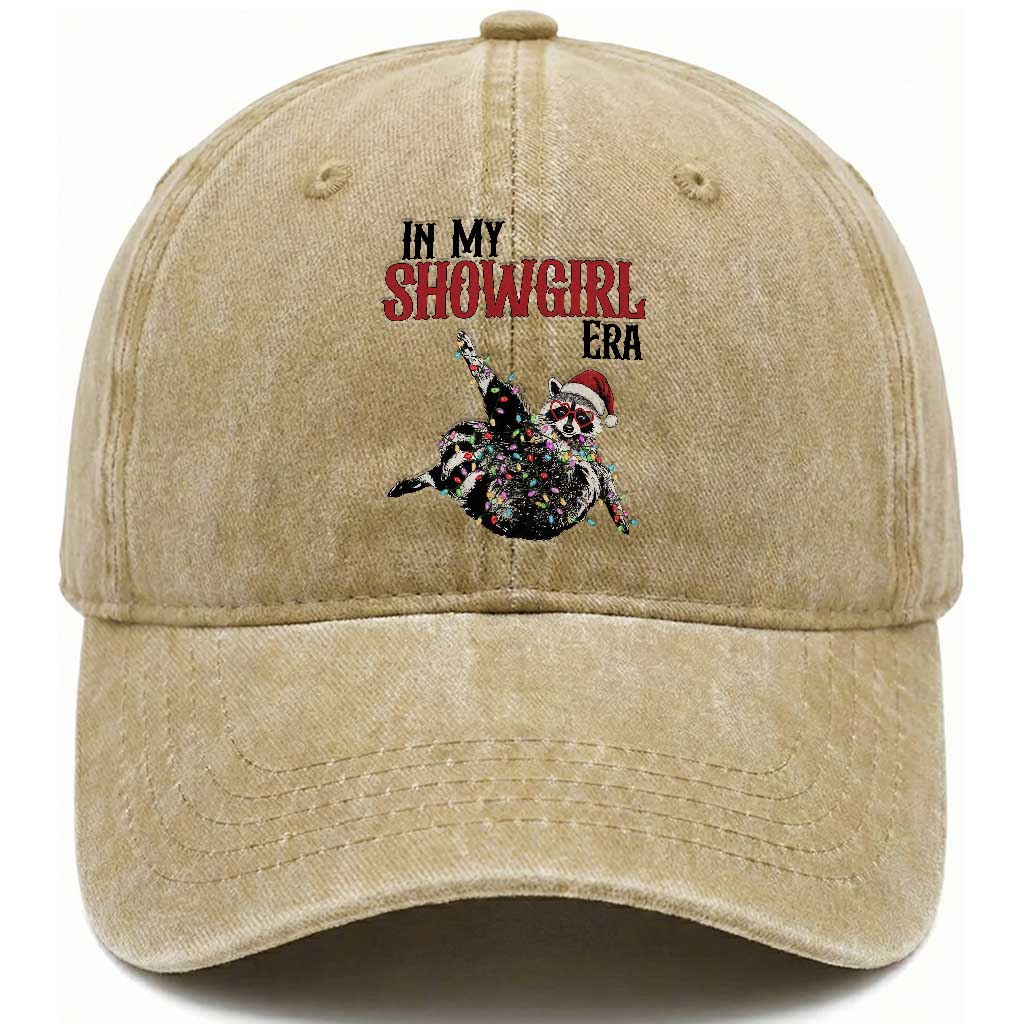 Funny Raccoon Christmas Washed Cotton Baseball Cap In My Costume Era