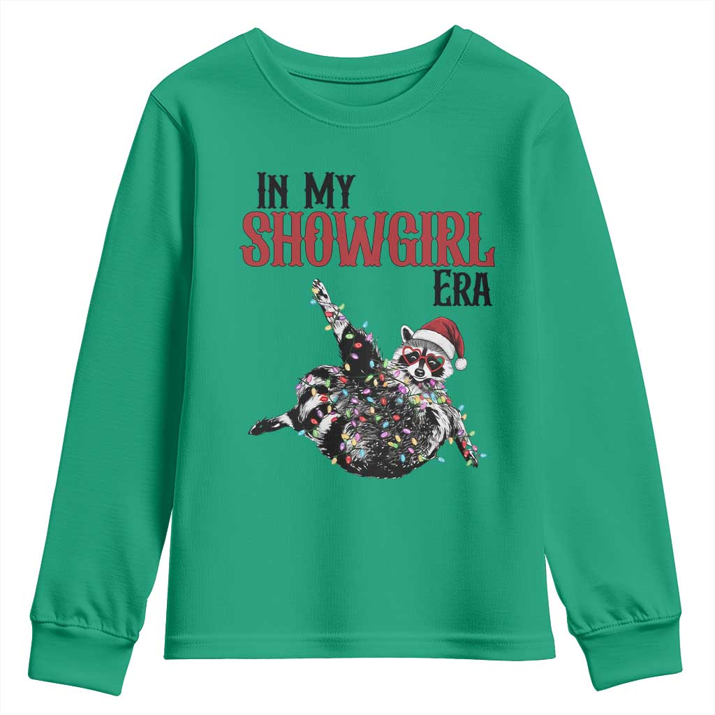 Funny Raccoon Christmas Youth Sweatshirt In My Costume Era - Wonder Print Shop