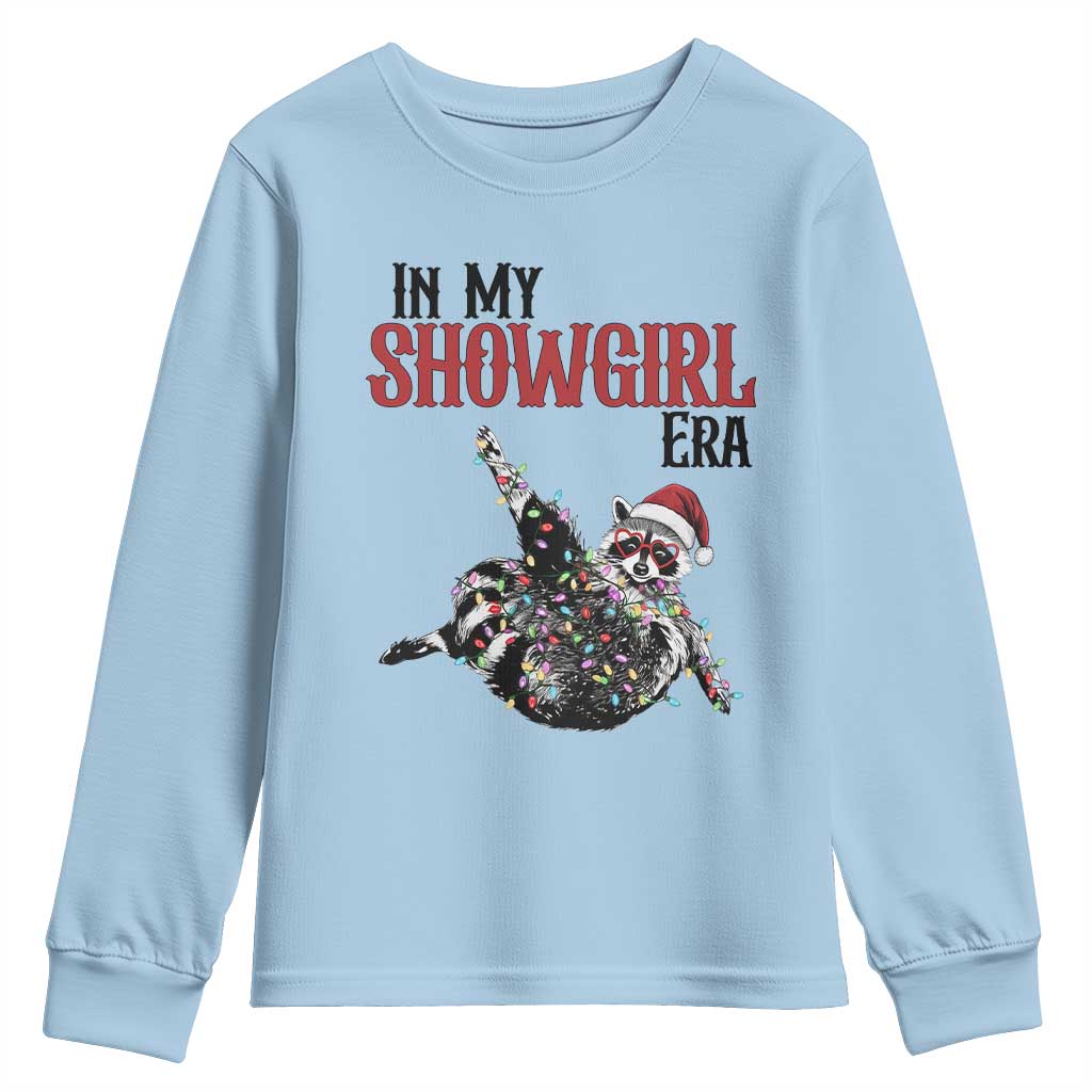 Funny Raccoon Christmas Youth Sweatshirt In My Costume Era - Wonder Print Shop