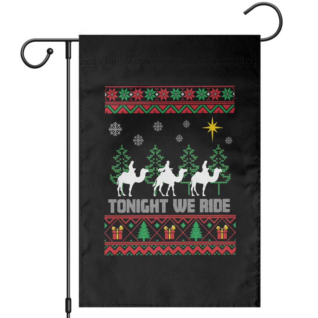 Tonight We Ride Garden Flag Three Wise Men Nativity Scene Christmas - Wonder Print Shop