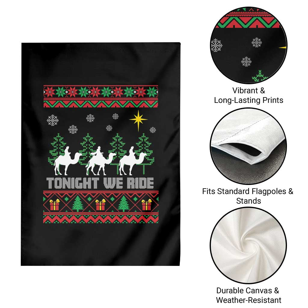 Tonight We Ride Garden Flag Three Wise Men Nativity Scene Christmas - Wonder Print Shop
