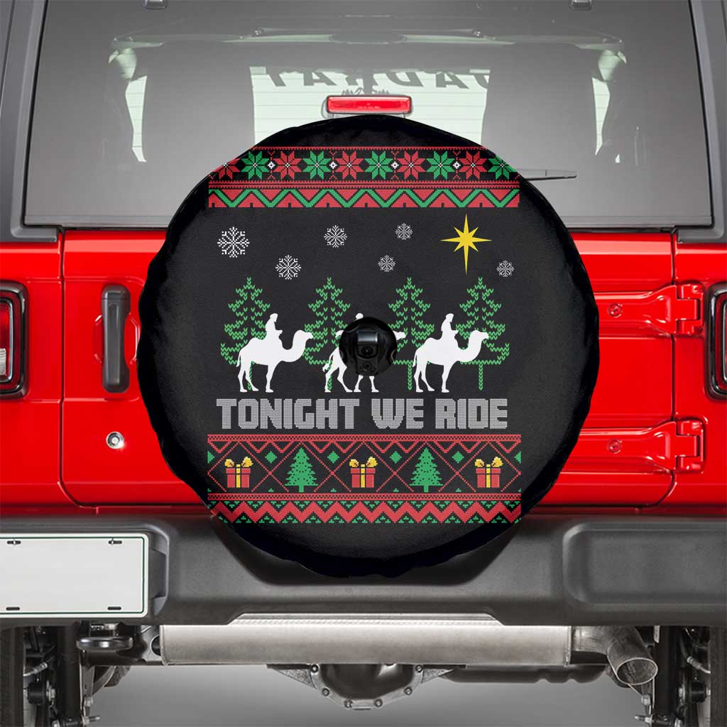 Tonight We Ride Spare Tire Cover Three Wise Men Nativity Scene Christmas - Wonder Print Shop