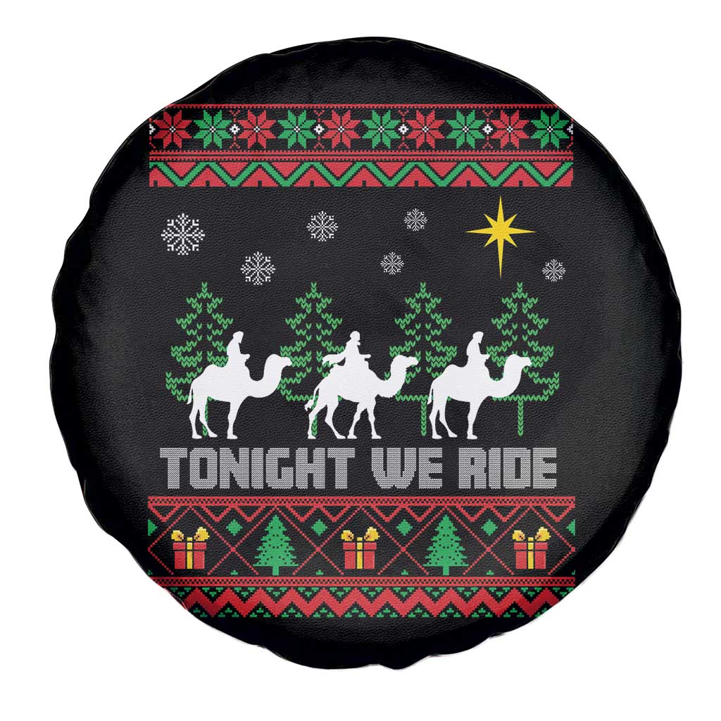 Tonight We Ride Spare Tire Cover Three Wise Men Nativity Scene Christmas - Wonder Print Shop