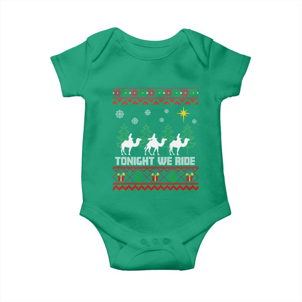 Tonight We Ride Baby Onesie Three Wise Men Nativity Scene Christmas - Wonder Print Shop