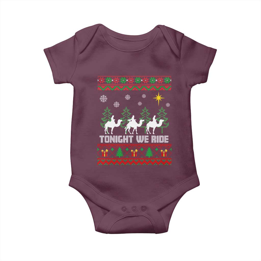 Tonight We Ride Baby Onesie Three Wise Men Nativity Scene Christmas - Wonder Print Shop