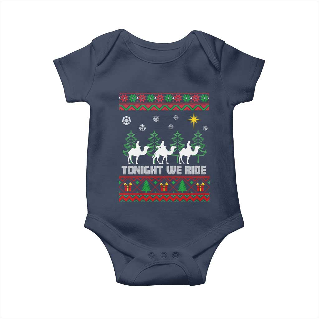 Tonight We Ride Baby Onesie Three Wise Men Nativity Scene Christmas - Wonder Print Shop
