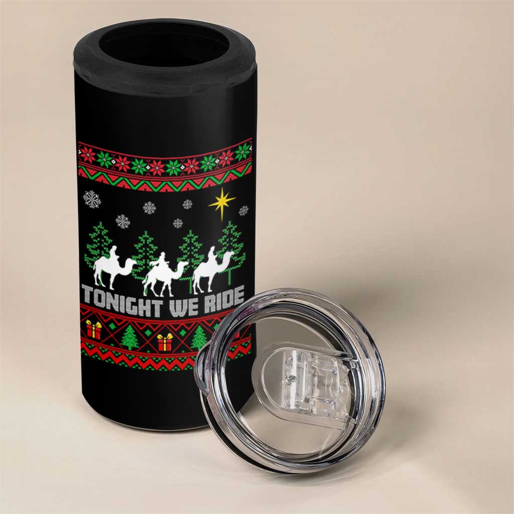 Tonight We Ride 4 in 1 Can Cooler Tumbler Three Wise Men Nativity Scene Christmas - Wonder Print Shop