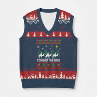 Tonight We Ride V-Neck Knit Sweater Vest Three Wise Men Nativity Scene Xmas - Wonder Print Shop