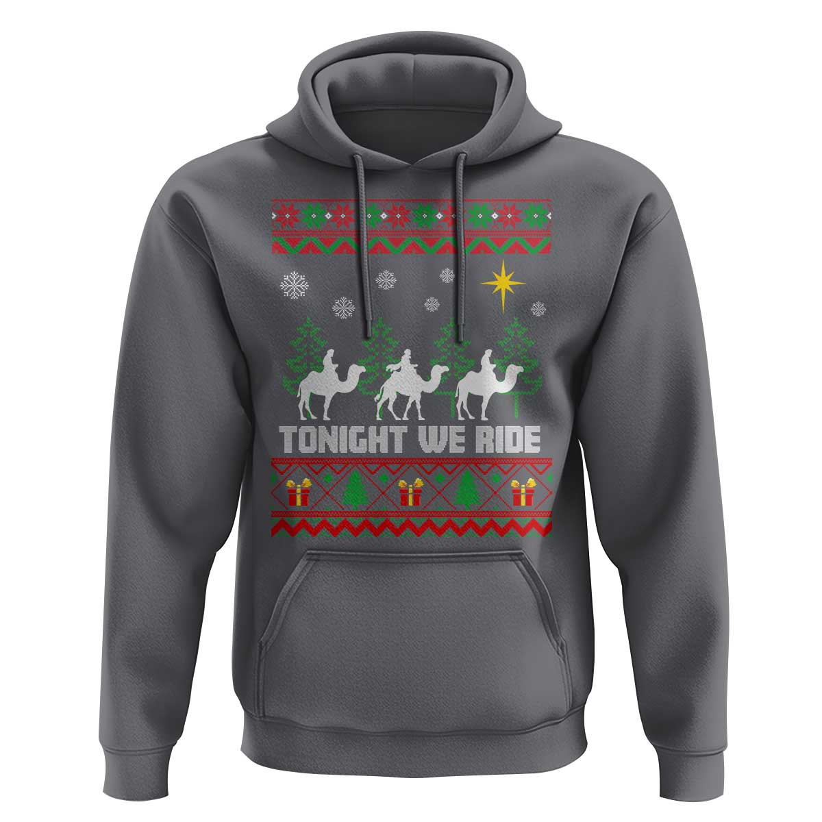 Tonight We Ride Hoodie Three Wise Men Nativity Scene Christmas - Wonder Print Shop