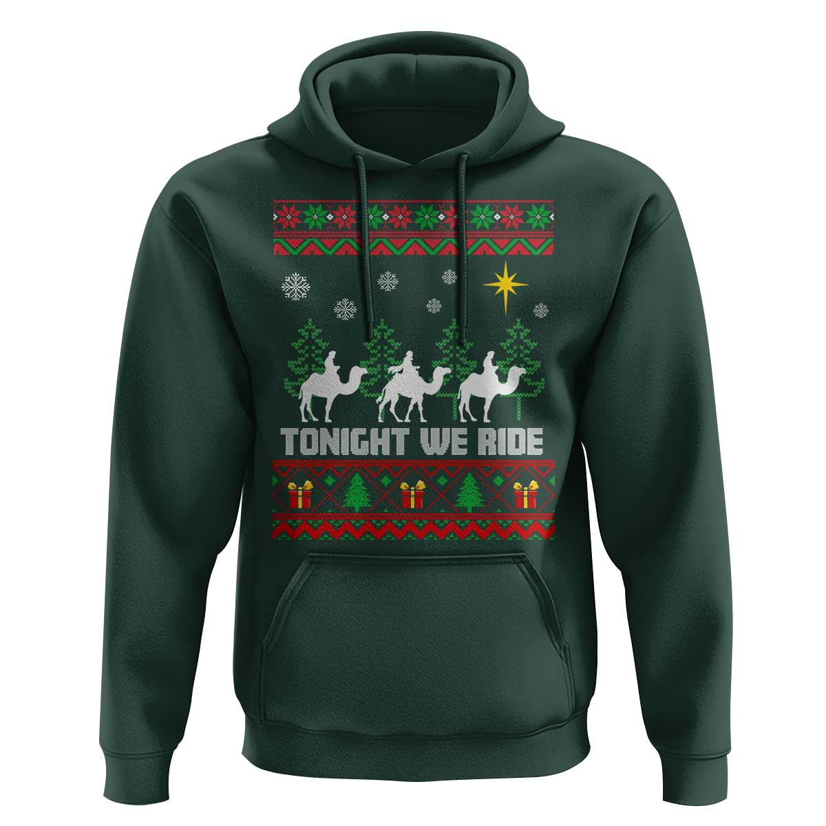 Tonight We Ride Hoodie Three Wise Men Nativity Scene Christmas - Wonder Print Shop