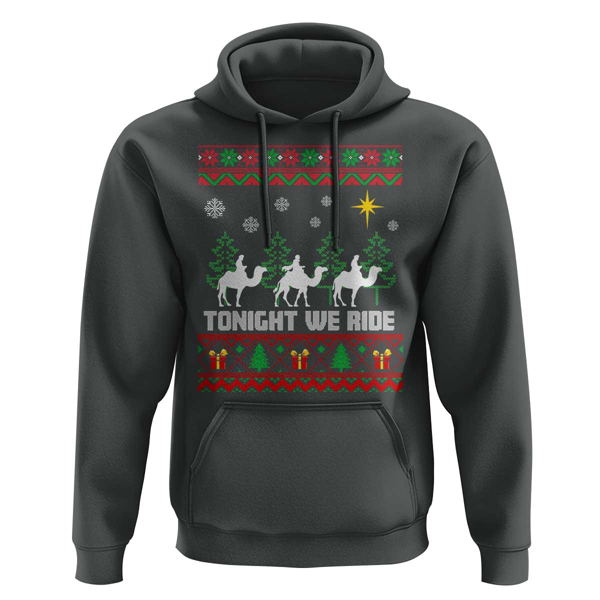 Tonight We Ride Hoodie Three Wise Men Nativity Scene Christmas - Wonder Print Shop