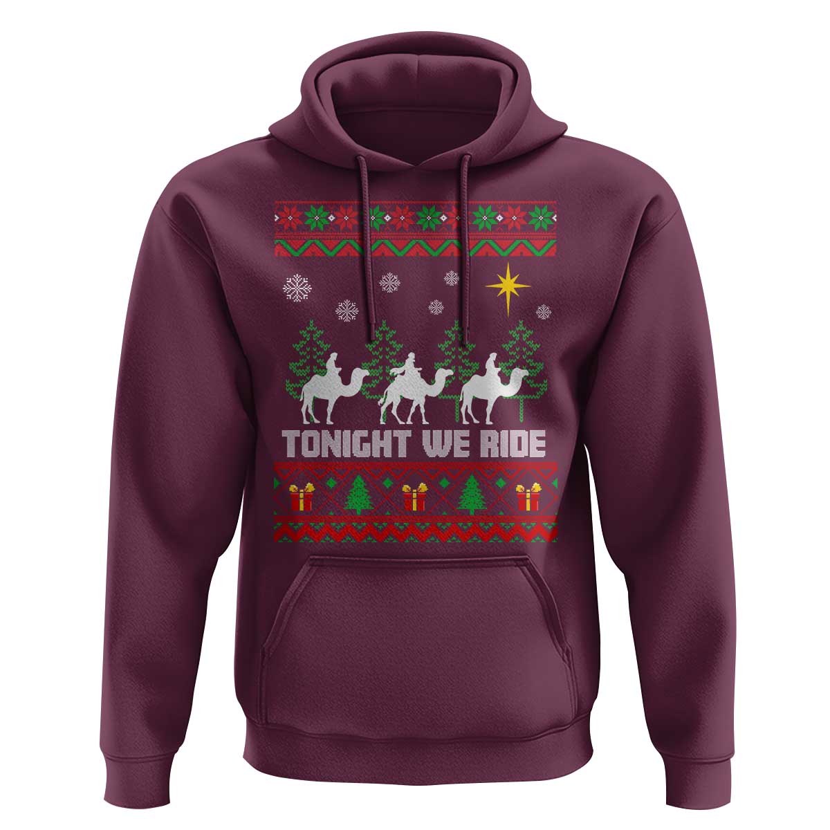 Tonight We Ride Hoodie Three Wise Men Nativity Scene Christmas - Wonder Print Shop