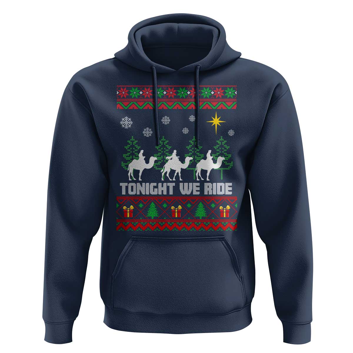 Tonight We Ride Hoodie Three Wise Men Nativity Scene Christmas - Wonder Print Shop