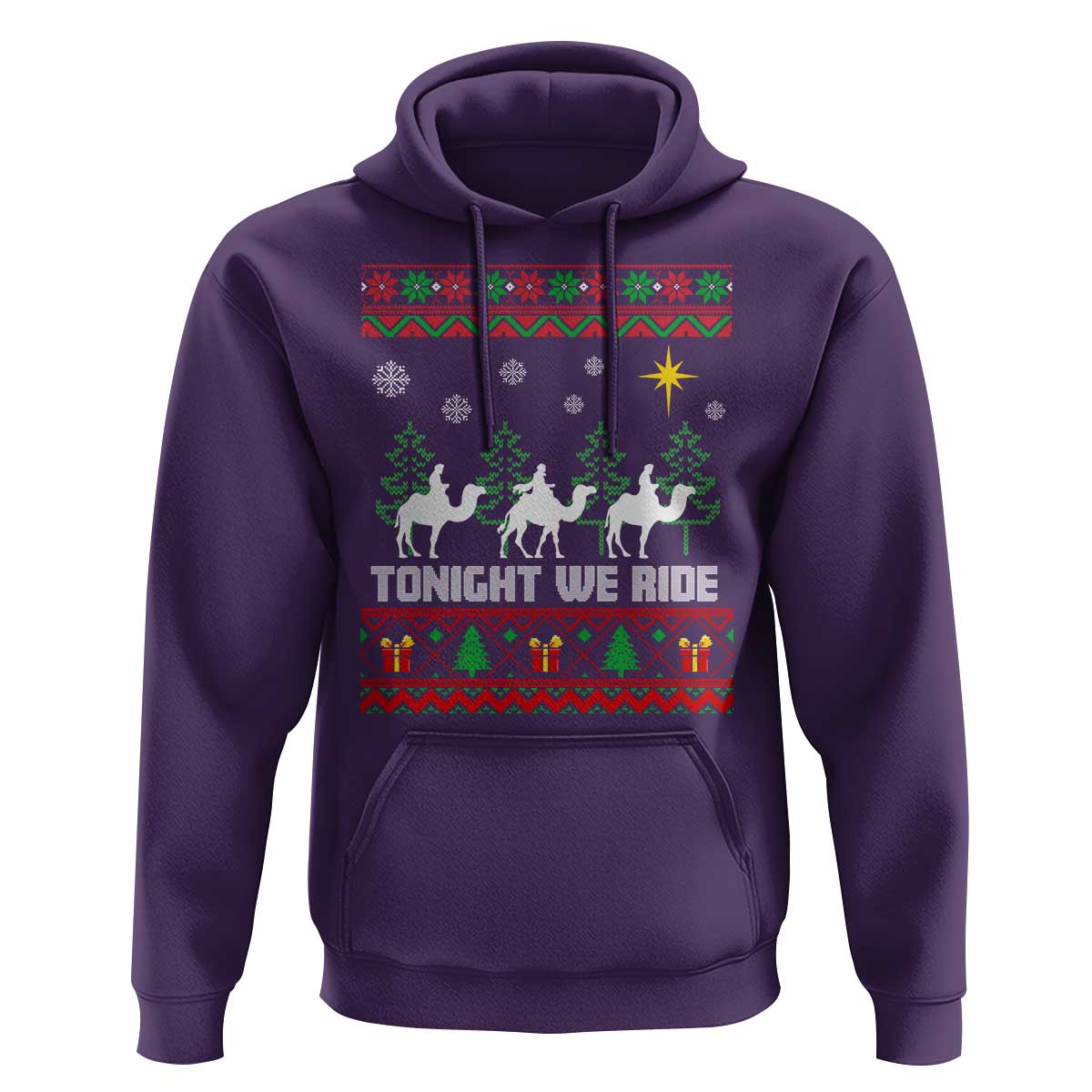 Tonight We Ride Hoodie Three Wise Men Nativity Scene Christmas - Wonder Print Shop