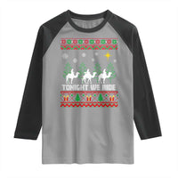 Tonight We Ride Raglan Shirt Three Wise Men Nativity Scene Christmas - Wonder Print Shop