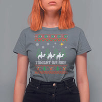 Tonight We Ride T Shirt For Women Three Wise Men Nativity Scene Christmas - Wonder Print Shop