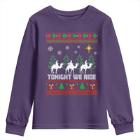 Tonight We Ride Youth Sweatshirt Three Wise Men Nativity Scene Christmas - Wonder Print Shop