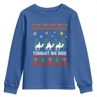 Tonight We Ride Youth Sweatshirt Three Wise Men Nativity Scene Christmas - Wonder Print Shop