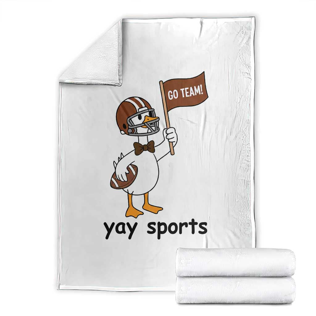 Silly Goose Football Throw Blanket Yays Sport - Wonder Print Shop
