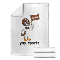 Silly Goose Football Throw Blanket Yays Sport - Wonder Print Shop