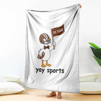 Silly Goose Football Throw Blanket Yays Sport - Wonder Print Shop