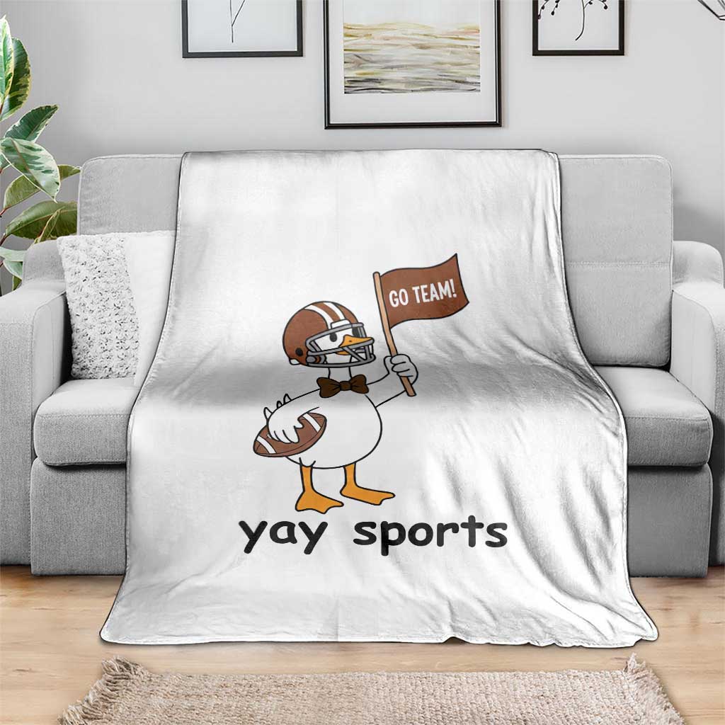 Silly Goose Football Throw Blanket Yays Sport - Wonder Print Shop