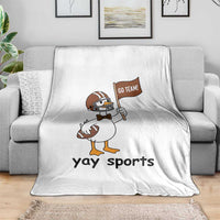 Silly Goose Football Throw Blanket Yays Sport - Wonder Print Shop
