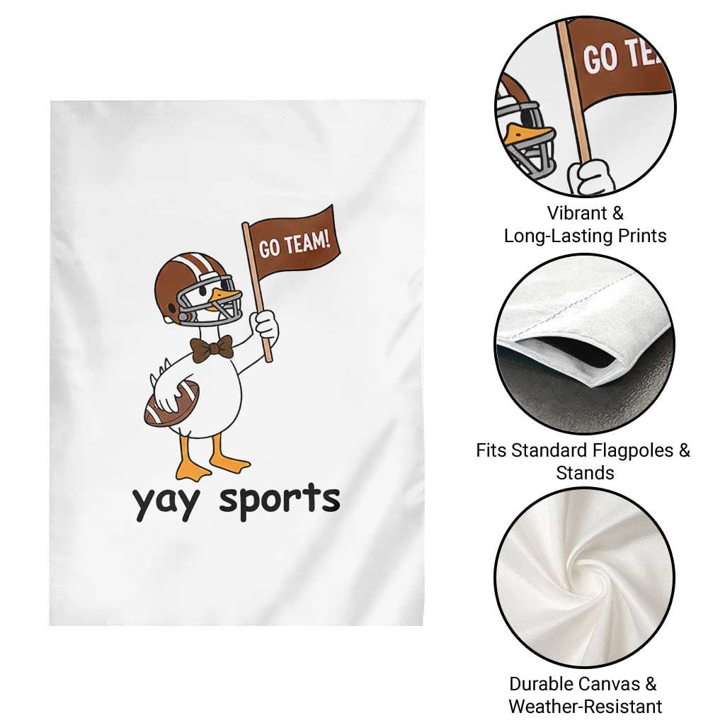 Silly Goose Football Garden Flag Yays Sport - Wonder Print Shop