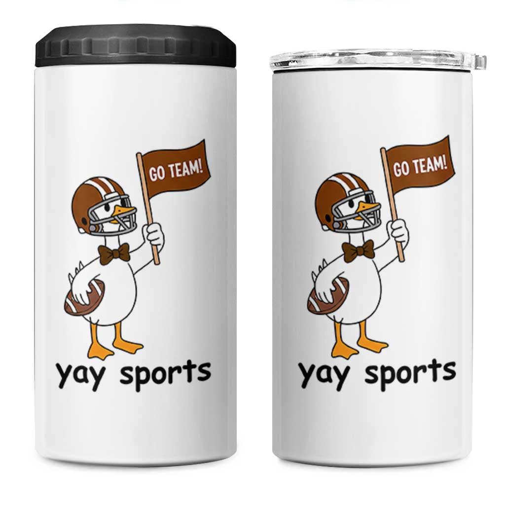 Silly Goose Football 4 in 1 Can Cooler Tumbler Yays Sport - Wonder Print Shop