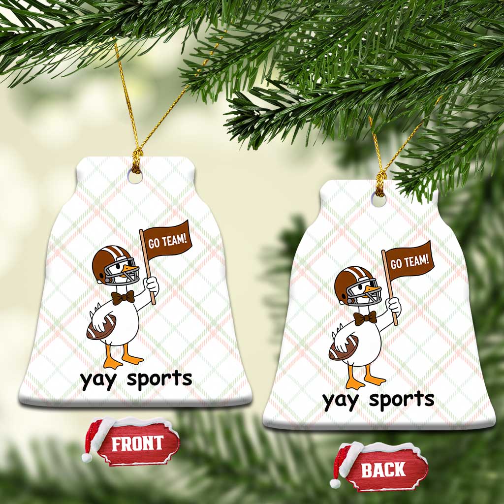 Silly Goose Football Ceramic Ornament Yays Sport - Wonder Print Shop