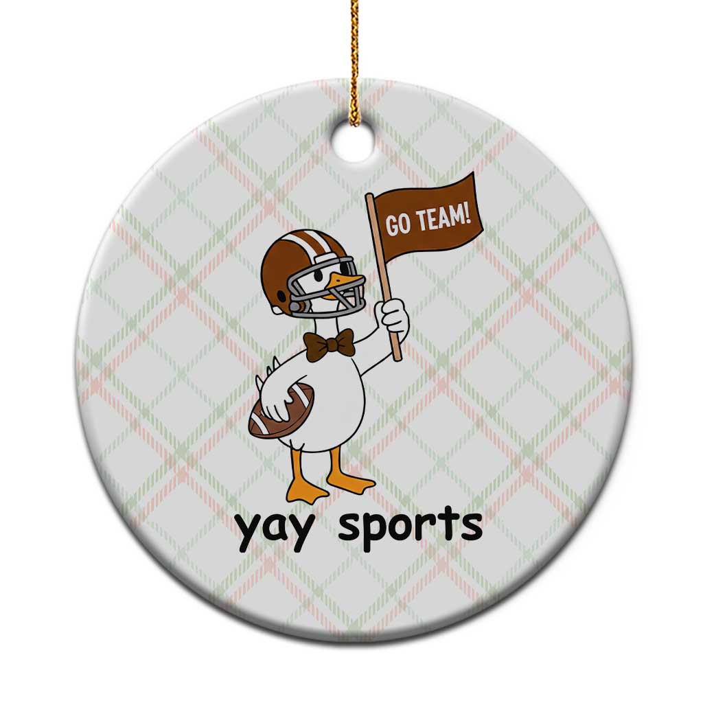 Silly Goose Football Ceramic Ornament Yays Sport - Wonder Print Shop