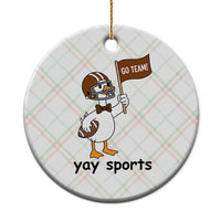 Silly Goose Football Ceramic Ornament Yays Sport - Wonder Print Shop