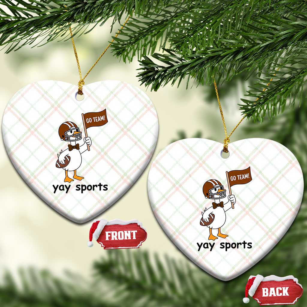 Silly Goose Football Ceramic Ornament Yays Sport - Wonder Print Shop