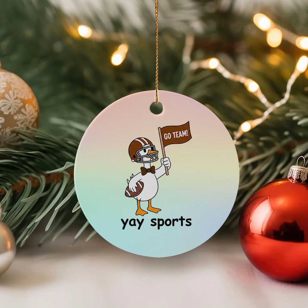 Silly Goose Football Ceramic Ornament Yays Sport - Wonder Print Shop
