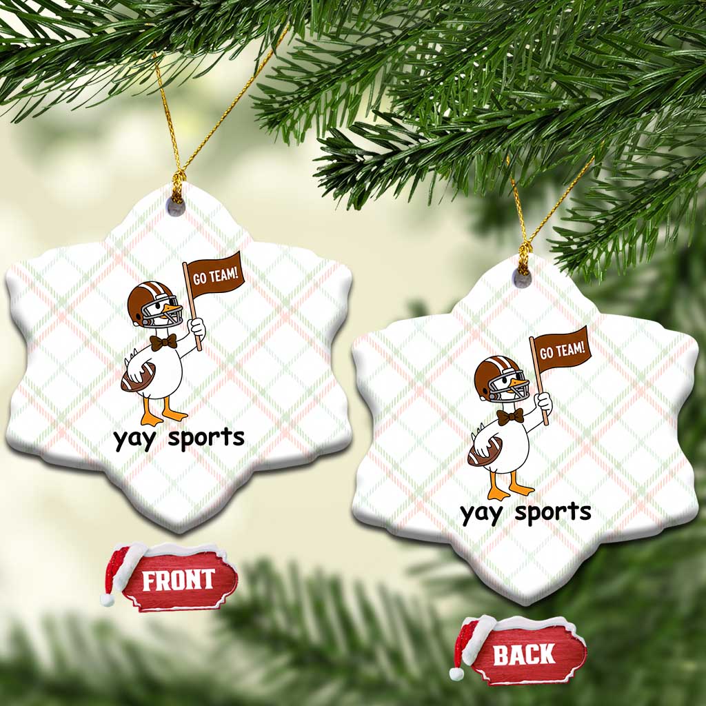 Silly Goose Football Ceramic Ornament Yays Sport - Wonder Print Shop