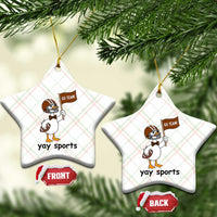 Silly Goose Football Ceramic Ornament Yays Sport - Wonder Print Shop