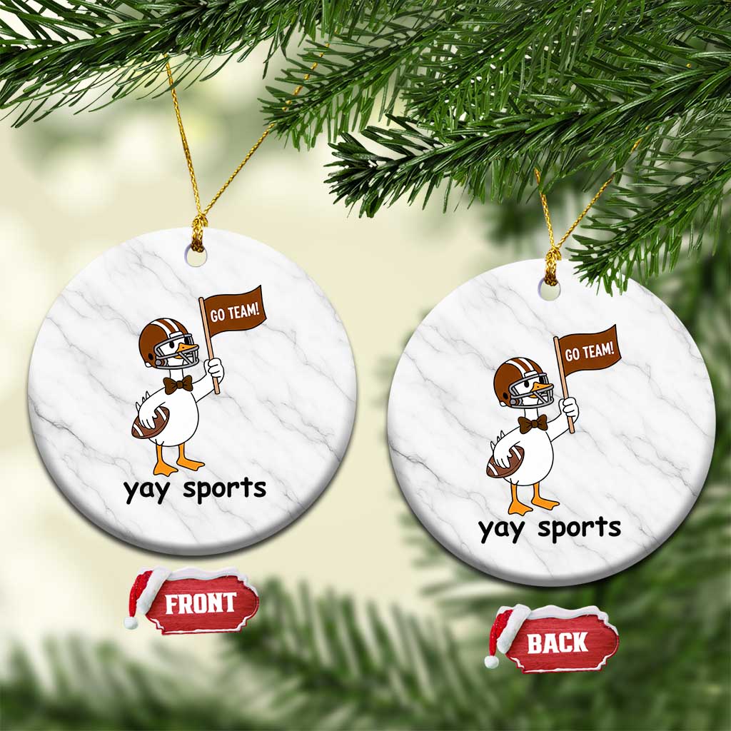 Silly Goose Football Ceramic Ornament Yays Sport - Wonder Print Shop