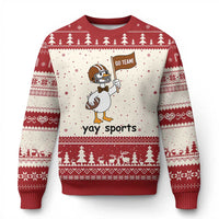 Silly Goose Football Ugly Christmas Sweater Yays Sport - Wonder Print Shop
